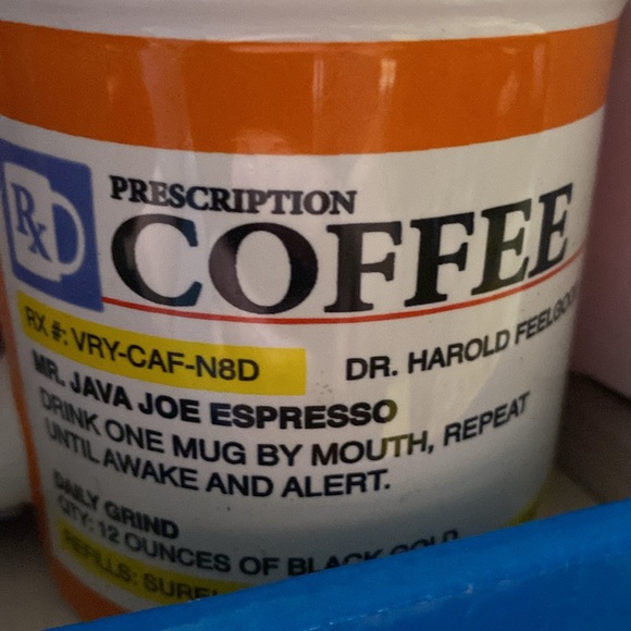 NIB Coffee mug Rx prescription 11oz ceramic bill bottle - Picture 6 of 7